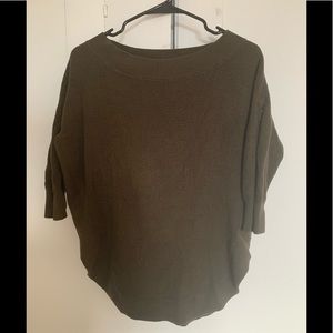 Olive circle hem tunic sweater